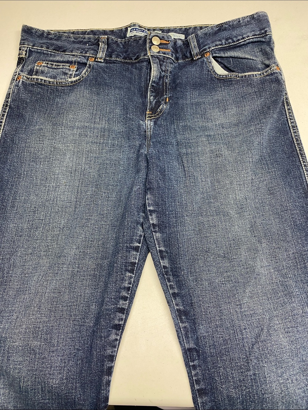 Old Navy Women's Straight Leg Jeans - Faded Blue Denim